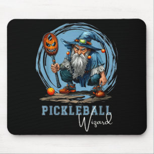 Pickleball wizard funny fantasy sports art mouse pad