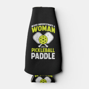 Pickleball Woman Funny Pickleball Player Gift Bottle Cooler