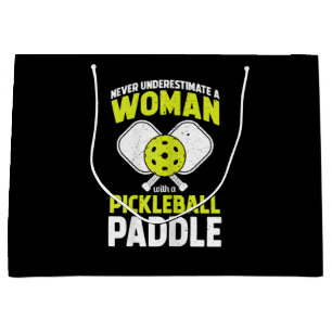 Pickleball Woman Funny Pickleball Player Gift Large Gift Bag