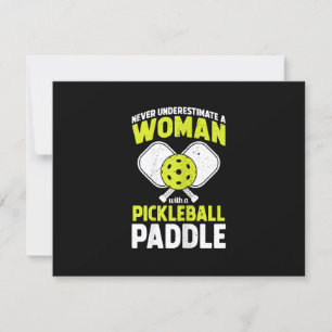Pickleball Woman Funny Pickleball Player Gift RSVP Card