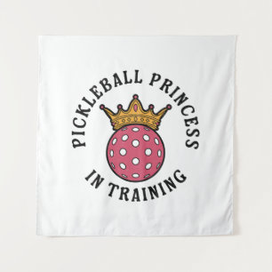 Pickleball Women Funny Tapestry