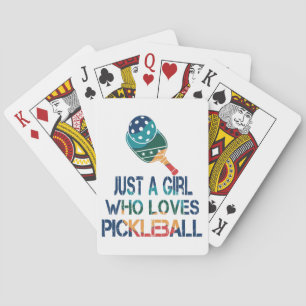 Pickleball women rainbow  playing cards
