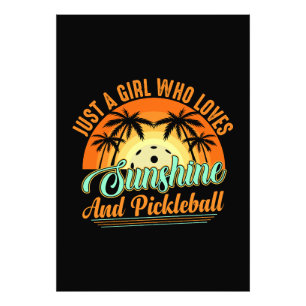 Pickleball women sunshine photo print