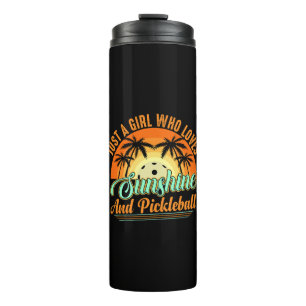 Pickleball women sunshine thermal tumbler