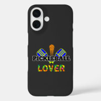 Pickleball Word Crossed Paddles Ball Lover Design