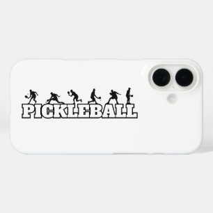Pickleball Word Player Silhouettes Sport Action iPhone 16 Case