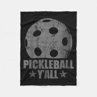 Pickleball y'all pickle ball funny humour sports fleece blanket