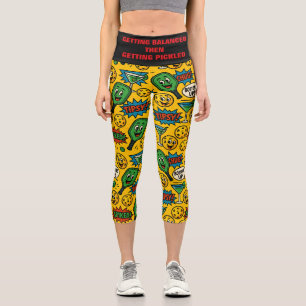 Pickleball Yoga Balanced & Pickled Capri Leggings