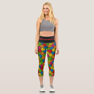 Pickleball Yoga Breath Balance Play Capri Leggings
