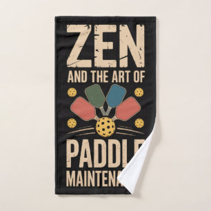 Pickleball Zen Paddle Maintenance Graphic Hand Towel