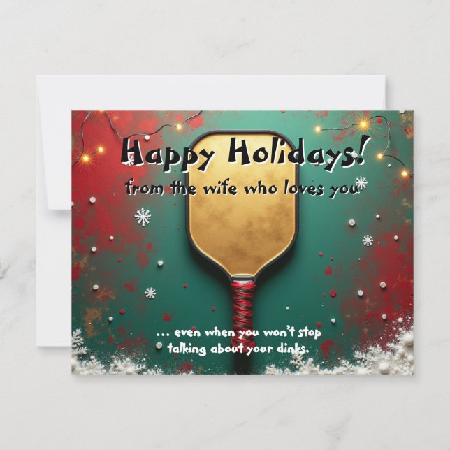 Pickleball🎅Dinkmas Devotion Holiday Card (Front)