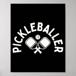 Pickleballer pickleball game for women  poster