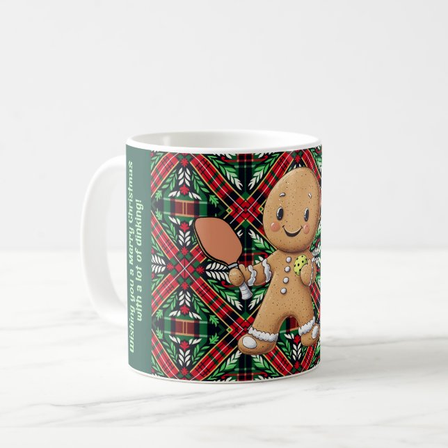  Pickleball🎄Gingerbread Dink Coffee Mug (Front Left)