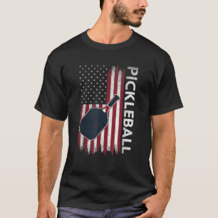 Pickleballs Men Funny Celebrate 4th Of July Pickle T-Shirt
