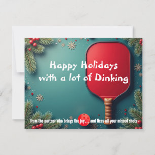 Pickleball🎅The Joyful Fixer’s Festive Forehand Holiday Card