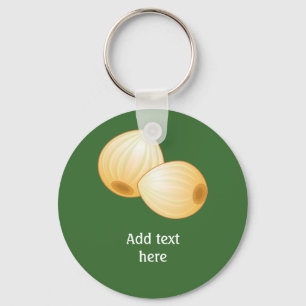Pickled and tasty - onions snack with your text key ring