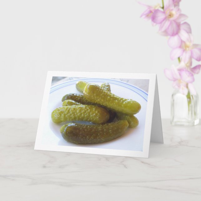 Pickled Cucumbers, Gherkins Card (Orchid)