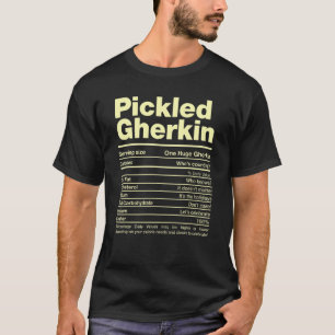 Pickled Gherkin Nutrition Facts Hanukkah Jewish F T-Shirt