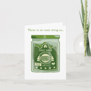 Pickled Gherkins Jar Pop Art Card