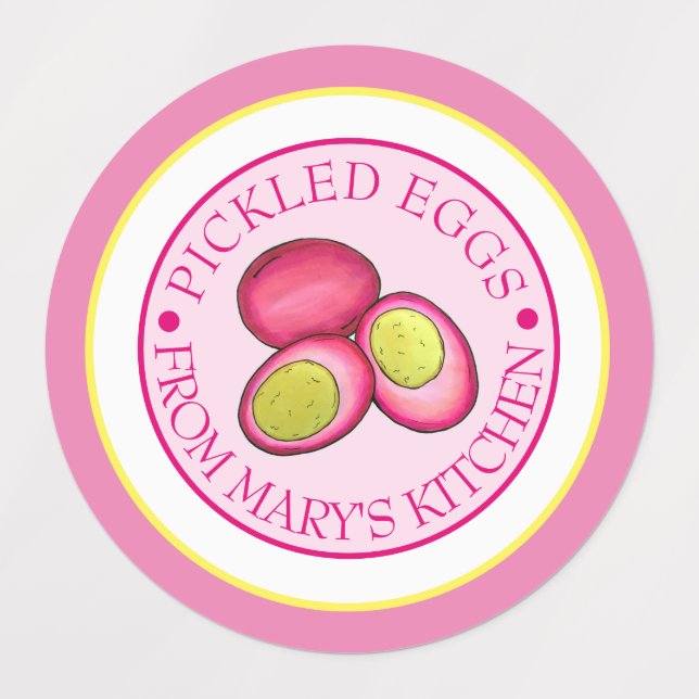 Pickled Hard Boiled Red Beet Eggs Canned By (Design 1)