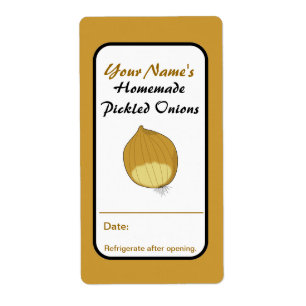 Pickled Onions Custom Canning Jar Labels Add Name