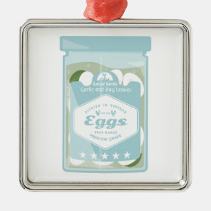 Pickled onions metal ornament