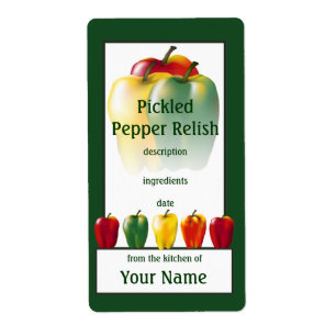 Pickled Pepper Relish Cook's Canning Label