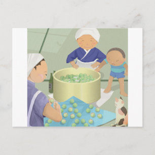 Pickled plums postcard