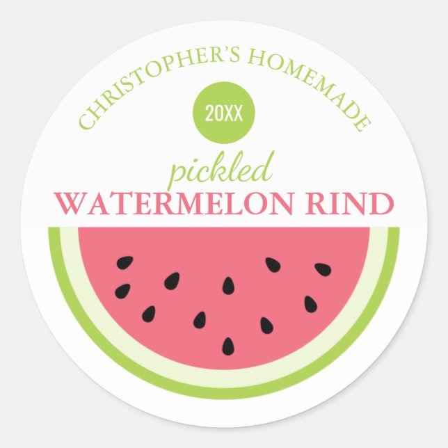 Pickled Watermelon Sticker (Front)