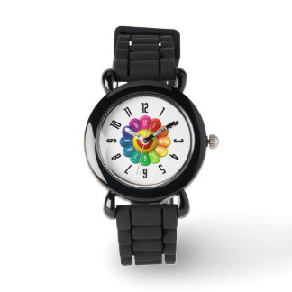 PickleKids™ Rainbow Flower Kids Black Watch 