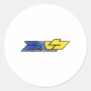Picklell Distressed Design Blue Yellow Ukraine Classic Round Sticker