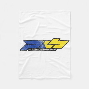 Picklell Distressed Design Blue Yellow Ukraine Fleece Blanket