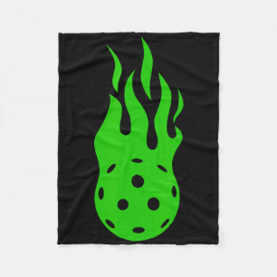 Picklell Flame - Paddlell Tennis Pickleller Pickle Fleece Blanket