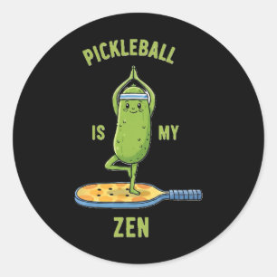 Picklell Is My Zen Funny Yoga Relaxing Player Tee Classic Round Sticker