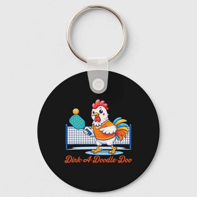 Picklell Lover Chicken Picklell Player Dink A Dood Key Ring (Front)