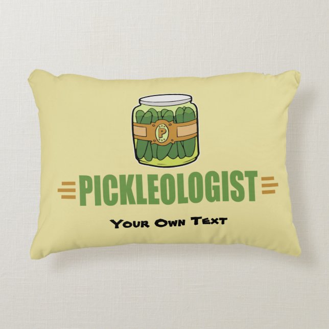 PICKLEOLOGIST Funny Pickle Lovers Decorative Cushion (Front)