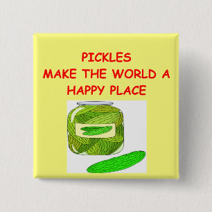 pickles 15 cm square badge