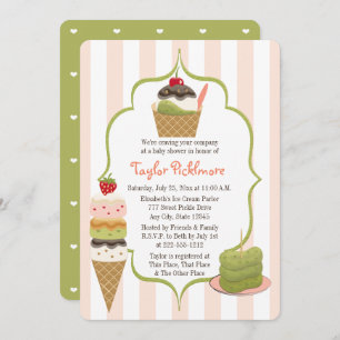 Pickles and Ice Cream Baby Shower Invitation