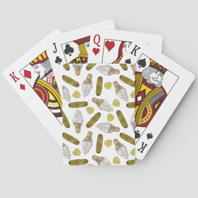 Pickles and Ice Cream Playing Cards (Back)