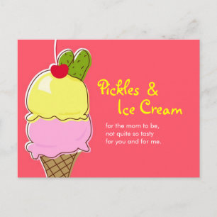 Pickles and Ice Cream Postcard Invitations