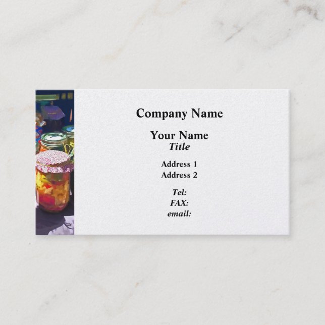 Pickles and Jellies Business Card (Front)