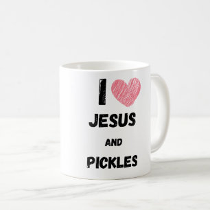 Pickles and Jesus Religious Coffee Mug