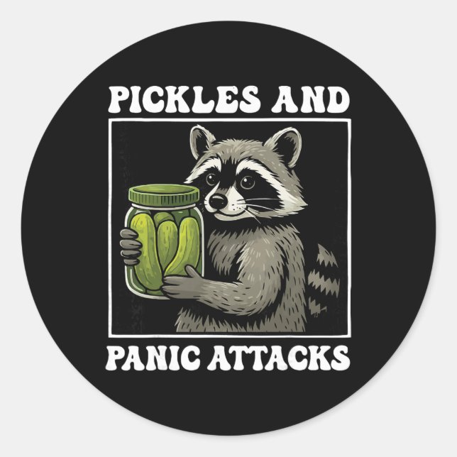 Pickles And Panic Attacks  Classic Round Sticker (Front)