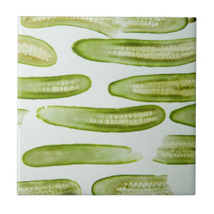 Pickles Green Ceramic Tile