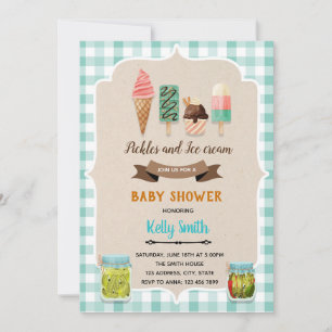Pickles ice-cream shower birthday invitation