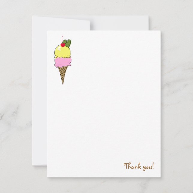 Pickles & Ice Cream Thank You Cards (Front)