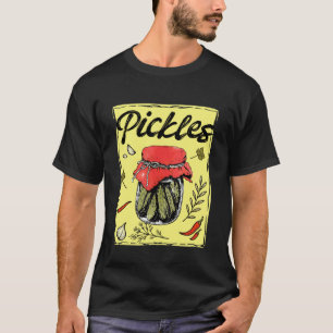 Pickles Jar Pickle Lover Cucumber Canning Season V T-Shirt