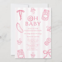 Pickles & Pacifiers Pink Girl Baby Shower