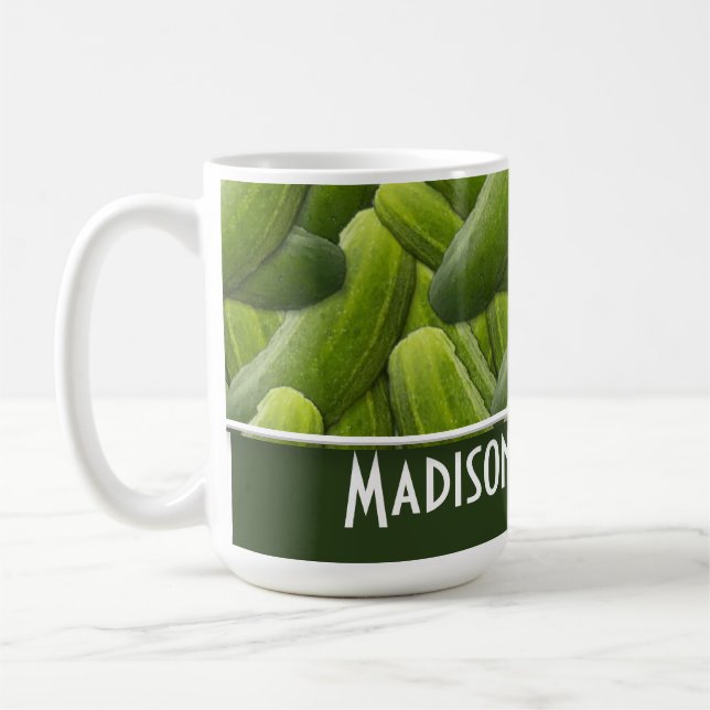 Pickles; Pickle Pattern Coffee Mug (Left)