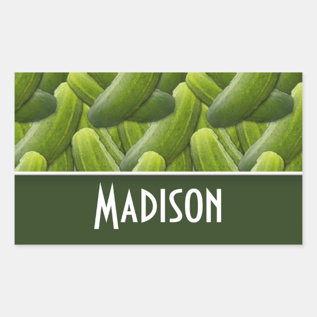 Pickles; Pickle Pattern Rectangular Sticker (Front)